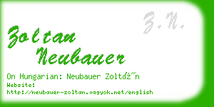 zoltan neubauer business card